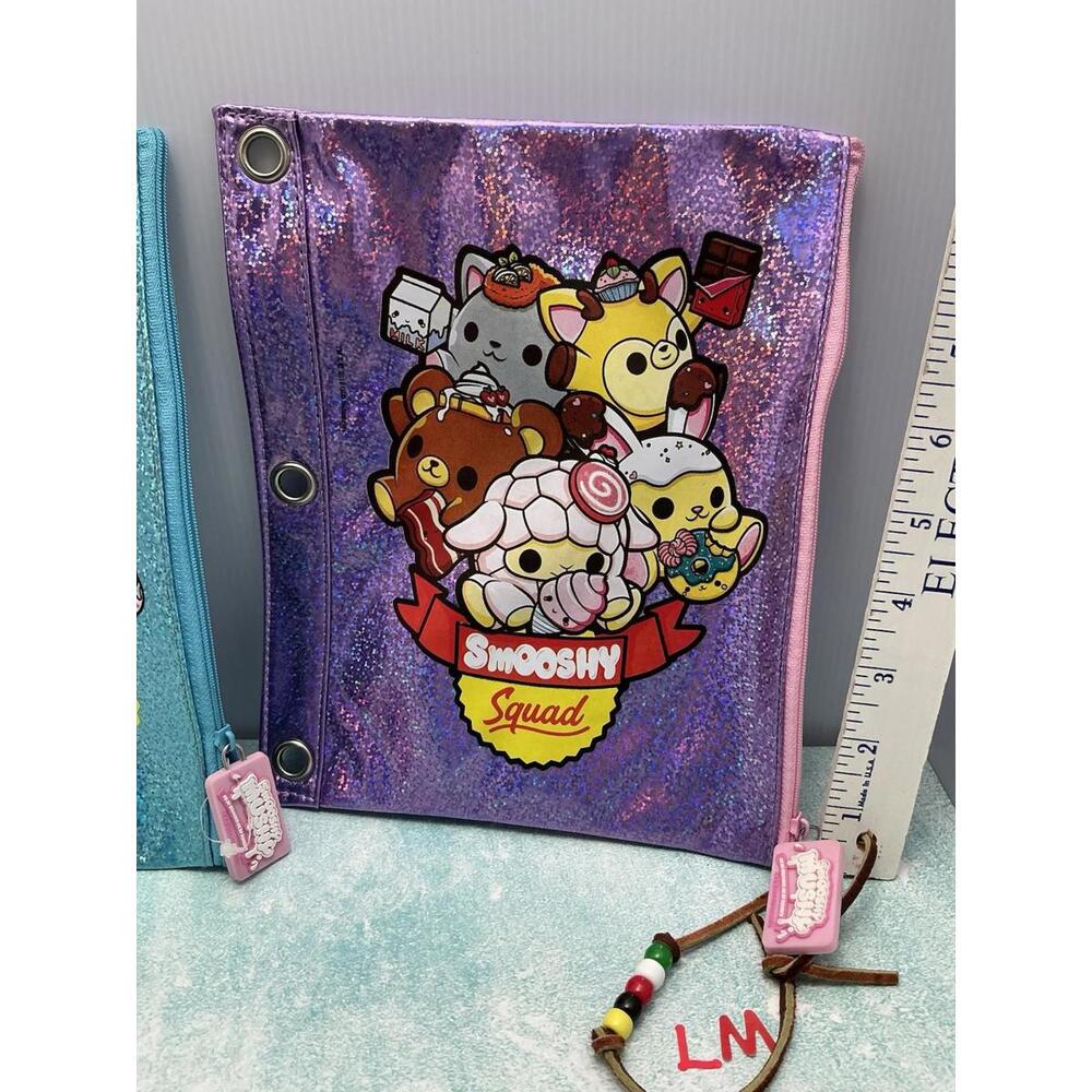 Smooshy Mushy 3-Ring‎ Binder Pencil Pouch, 10-1/2"H x 7-3/4x1/8 Set Of 2